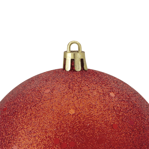 Northlight Red Glittered Shatterproof Christmas Ball Ornament