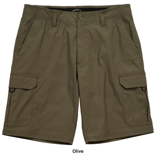 Mens Mountain Ridge Flex Waist Cargo Shorts