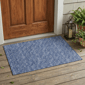 HomeRoots Navy Blue Geometric Non Skid Indoor Outdoor Accent Rug - image 1