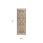 HomeRoots Tan Retro Modern Medallion Runner Rug - image 3