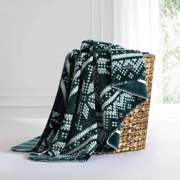 Nautica Fair Isle Texture Throw