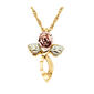 Black Hills Gold 10tkt. Rose Pendant Necklace - image 1