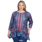 Plus Size Ruby Rd. Must Haves II Blocked Bandana Paisley Tunic - image 3