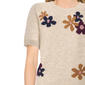 Womens Cece Short Sleeve Groovy Floral Sweater - image 3