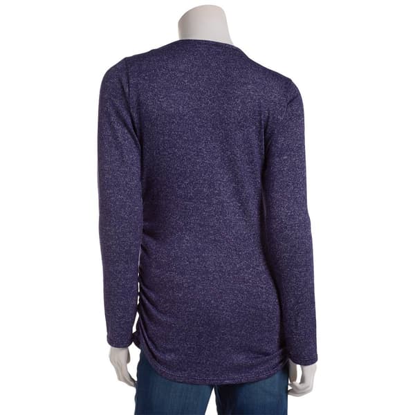 Womens Maternity Due Time Long Sleeve Cinch Shirt