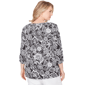 Plus Size Ruby Rd. California Dreaming 3/4 Sleeve Floral Blouse - image 2