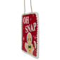 Northlight Gingerbread Man "OH SNAP" Square Christmas Ornament - image 6