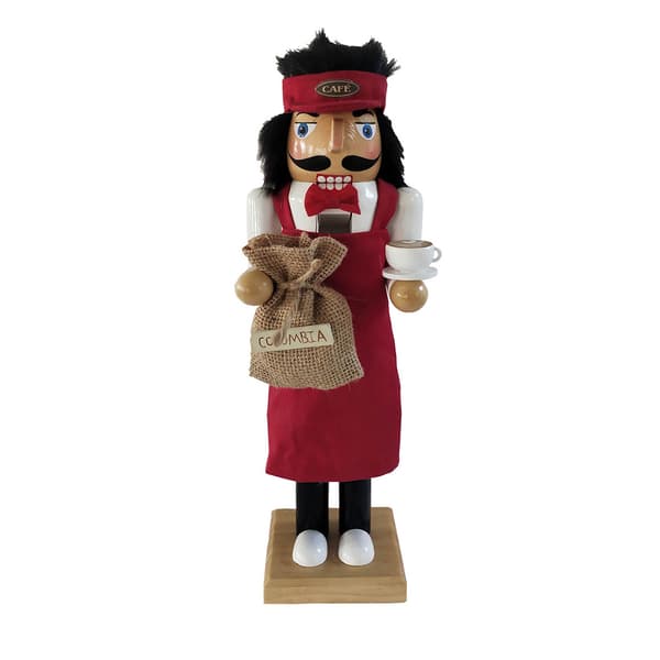Santa's Workshop 14in. Barista Nutcracker - image 