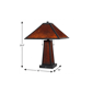 HomeRoots 24in. Burnt Orange Two Light Table Lamp - image 3