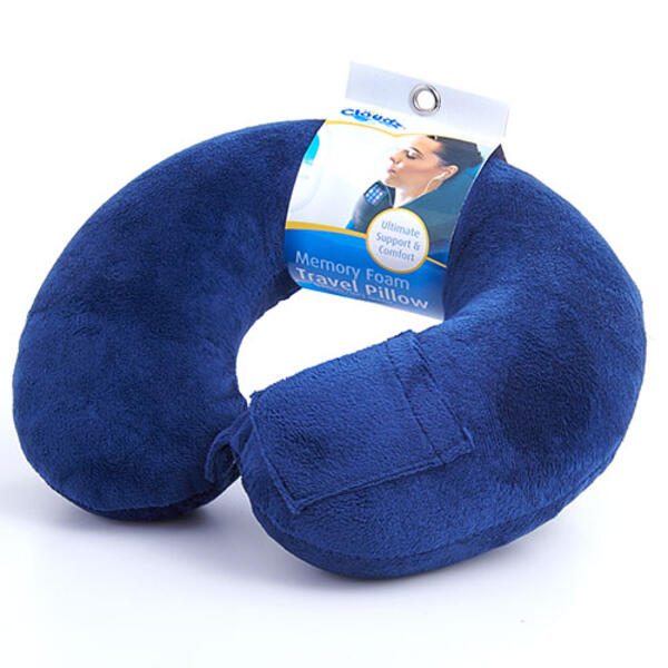 Cloudz Memory Foam Travel Pillow - Blue - image 