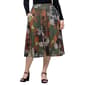 Womens 24/7 Comfort Apparel Green Paisley Pocket Midi Skirt - image 1