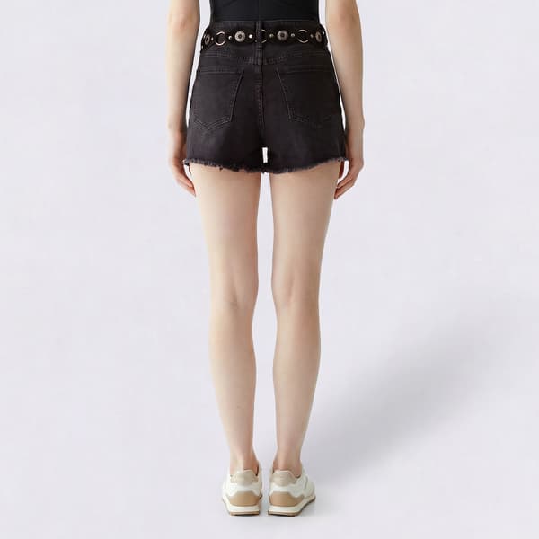 Juniors YMI High Rise Festival Belted Shorts