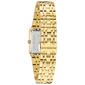 Womens Bulova Quadra Champagne Dial Bracelet Watch - 97P140 - image 2