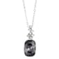 Athra Fine Silver Plated Smokey Grey Crystal Pendant Necklace - image 1