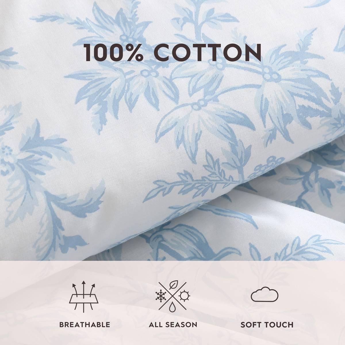 Laura Ashley Bedford Cotton Reversible Comforter Set