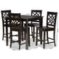 Baxton Studio Nicolette Dark Brown Finished Wood 5pc. Pub Set - image 9