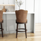 HH2 Home Edenwood Chestnut Bar Height Swivel Stool w/ Tufted Back - image 7