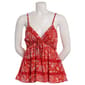 Juniors Angie Print Paisley Crochet Insert Babydoll Tank Top - image 2