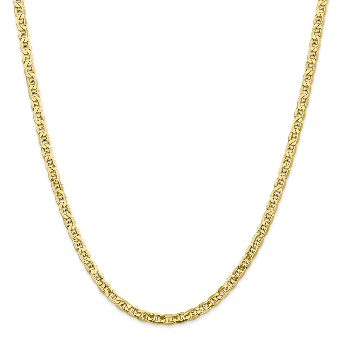 Mens Gold Classics™ 10kt. 4.1mm Semi-Solid Anchor Chain Necklace