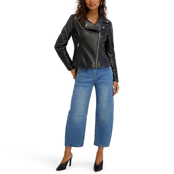 Womens Kensie Faux Leather Motorcycle Jacket