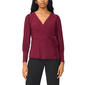 Petite MSK Long Sleeve Surplice Neck Sparkle Side Tie Blouse - image 1