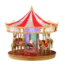 Mr. Christmas 12in. Animated Crystal Very Merry Carousel