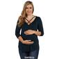 Womens 24/7 Comfort Apparel Solid Criss-Cross Tunic Maternity Top - image 4
