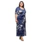 Plus Size 24/7 Comfort Apparel Purple Floral A-Line Maxi Dress - image 4
