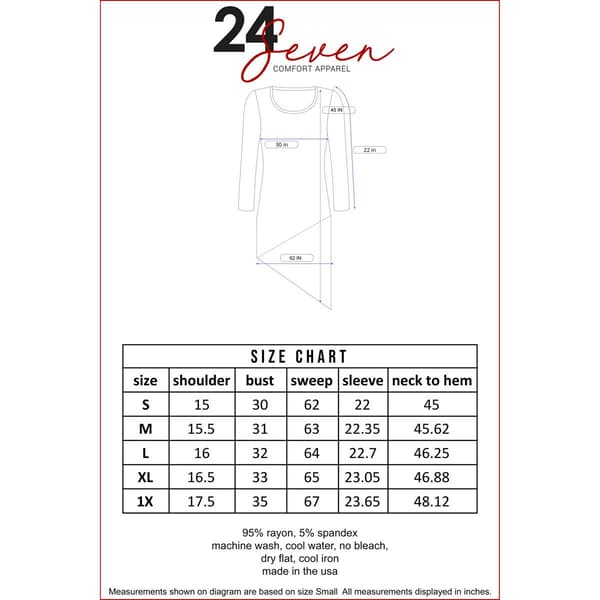 Womens 24/7 Comfort Apparel Long Sleeve Asymmetric Snake Tunic