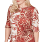 Womens Alfred Dunner Spice Market Floral Color Block Blouse - image 5