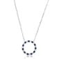 Gemstone Classics&#40;tm&#41; Blue & White Circle Sapphire Necklace - image 1