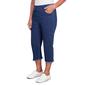 Womens Alfred Dunner Classics_S5 Denim Fringe Capri Pants - image 3