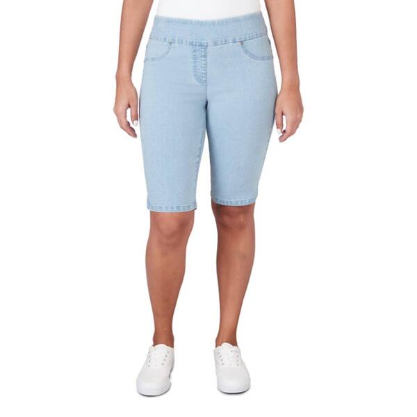 Womens Ruby Rd. Key Items Extra Stretch Pull On Denim Shorts - image 