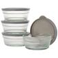 Farberware&#40;R&#41; Embossed Glass Stacked Round Bowls w/ Lids - image 1