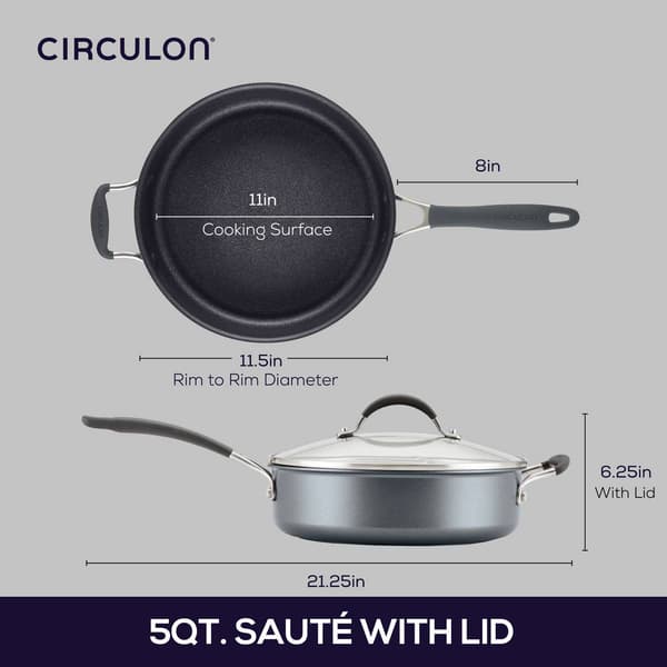 Circulon A1 Series Nonstick 5qt. Saut&#233; Pan w/Lid