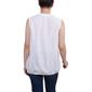 Womens NY Collection Sleeveless Eyelet Tie Front Pleat Blouse - image 3