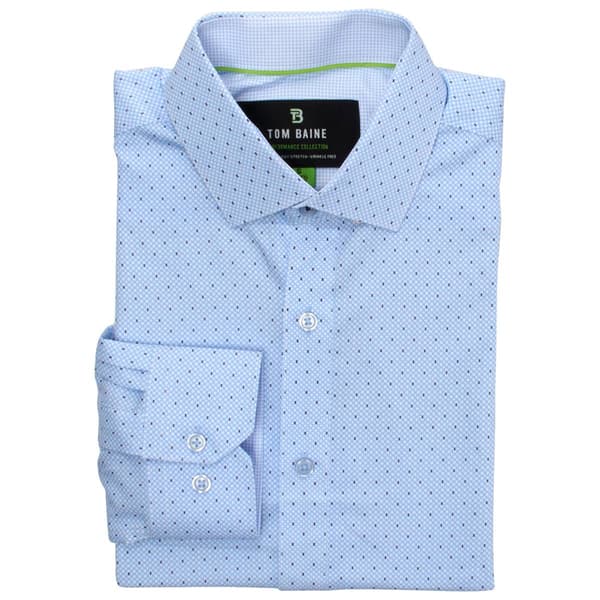 Mens Tom Baine Slim Fit Performance Dress Shirt - Light Blue - image 