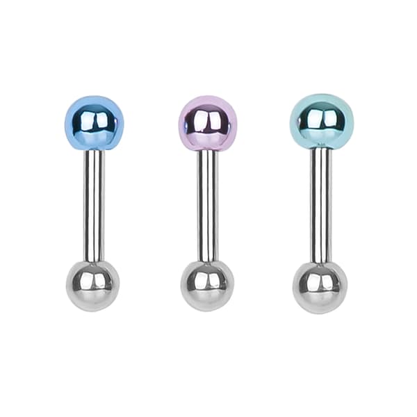 3pk. 16-Gauge Surgical Steel Metallic Pastel Cartilage Set