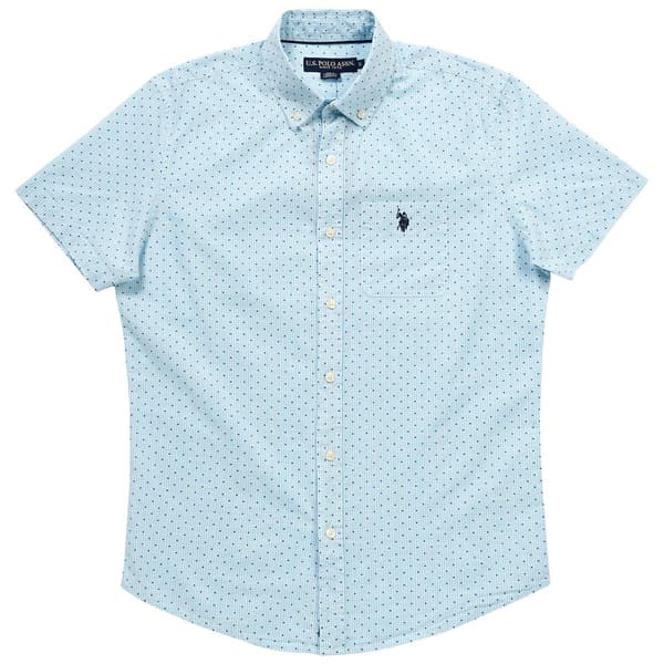 Mens U.S. Polo Assn.&#174; Large Dot Woven Button Down Shirt