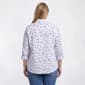 Plus Size Emily Daniels 3/4 Roll Tab Sleeve Star Button Down - image 2