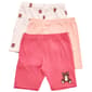 Girls (4-6x) BTween® 3pk. Teddy Bear/Solid Rib Bike Shorts - image 2