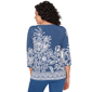 Petite Alfred Dunner Classics 3/4 Sleeve Keyhole Floral Blouse - image 2