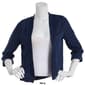 Womens Notations Long Sleeve Solid Hacci Short Cardigan - image 3