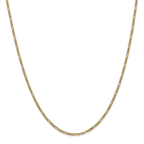 Gold Classics&#40;tm&#41; 1.80mm. 14k Gold Flat Figaro Chain Necklace - image 