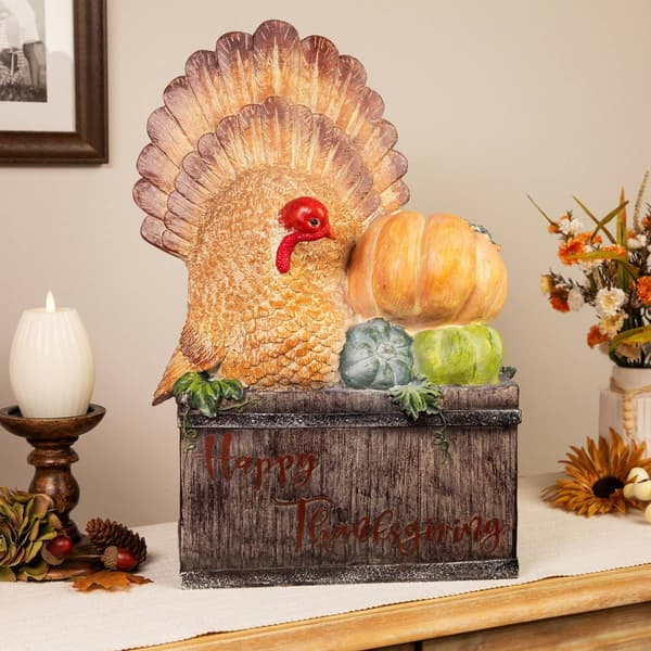 Northlight Seasonal 20.25in. Turkey "Happy Thanksgiving" Décor