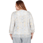 Plus Size Alfred Dunner Al Fresco Flounce Sleeve Snakeskin Blouse - image 2