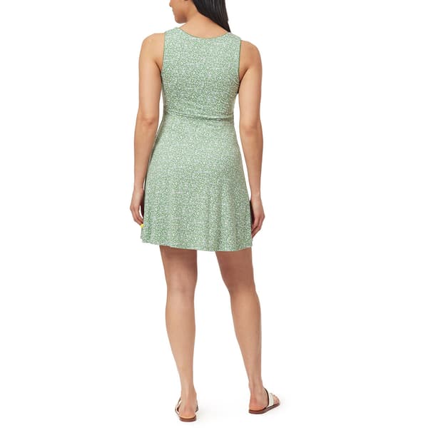 Juniors Wallflower Aster Jersey Floral V-Neck Tank Skater Dress