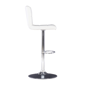 Linon Home Decor Brandt White Faux Leather Adjustable Barstool - image 3