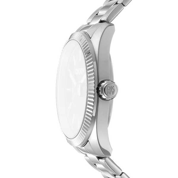 Mens DKNY Date Fluted Bezel Stainless Steel Watch - DK1G133M0065