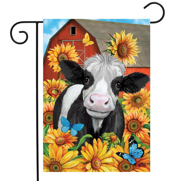 Briarwood Lane Cow Garden Flag - image 